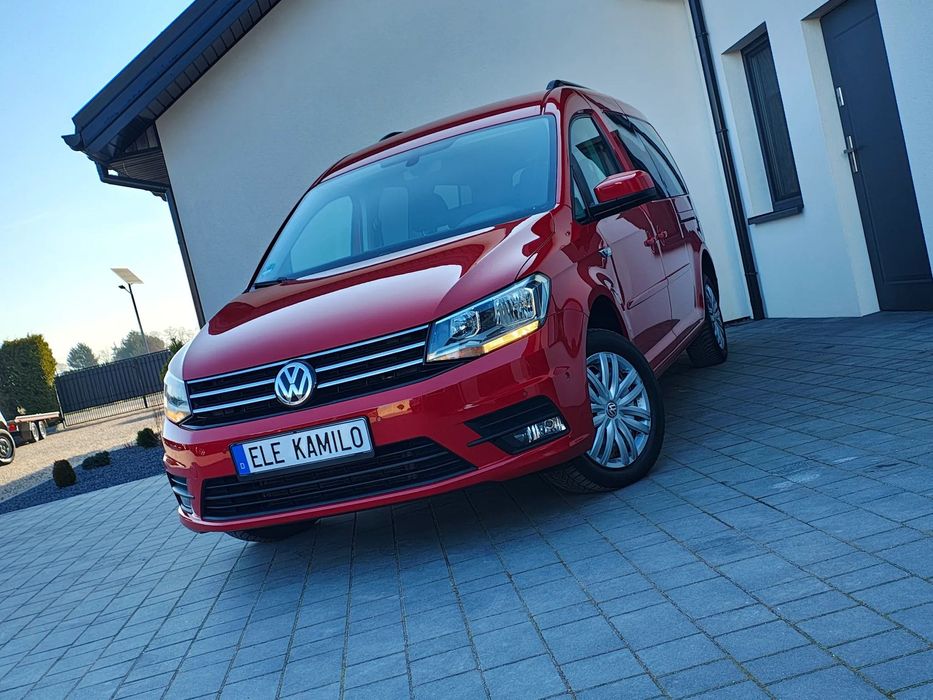 Volkswagen Caddy Śliczny Caddy 2.0 Maxi Long Navi Tempomat Multi Hak Aso 4 klucze