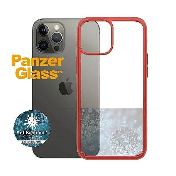 Etui PanzerGlass ClearCase na iPhone 12 Pro Max - przezroczysto-czerwo