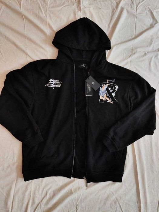 Represent HERMES ZIP-HOODIE Black