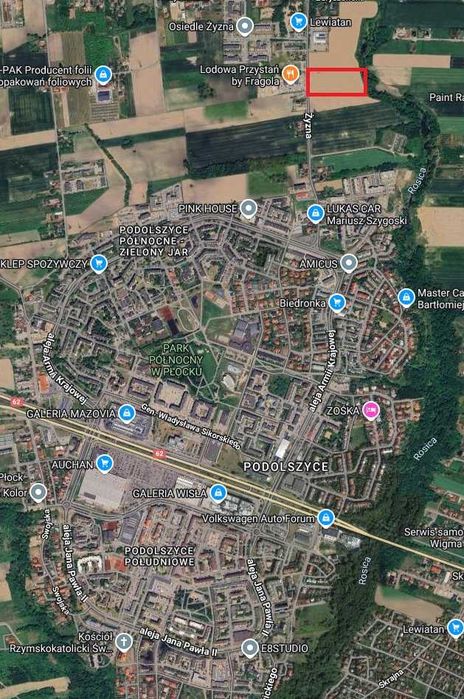 Działka Płock Podolszyce