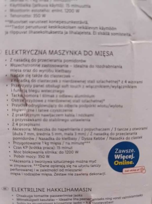 elektryczna maszynka do mielenia mięsa SilverCrest