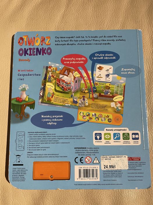 Super książka z okienkami interaktywna dźwiękowa  zawody