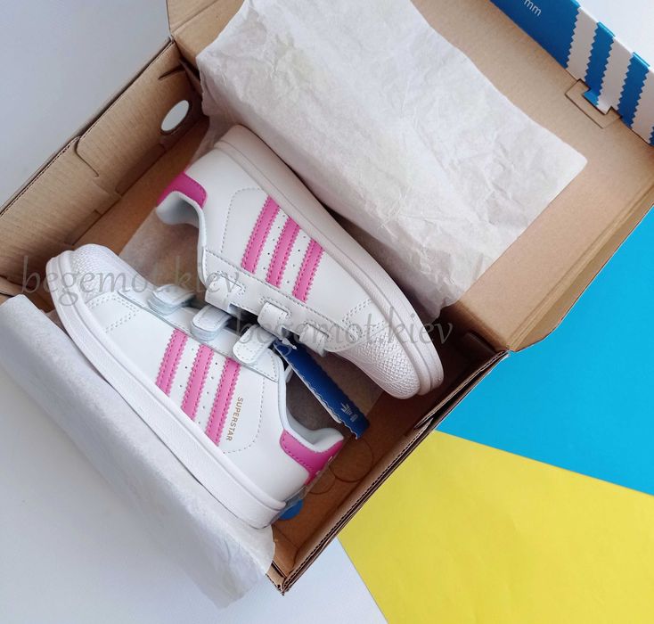 Дитячі шкіряні кросівки кеди адідас Adidas superstar 22 - 35