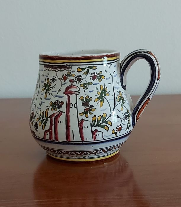 Caneca em cerâmica decorativa - Alcobaça
