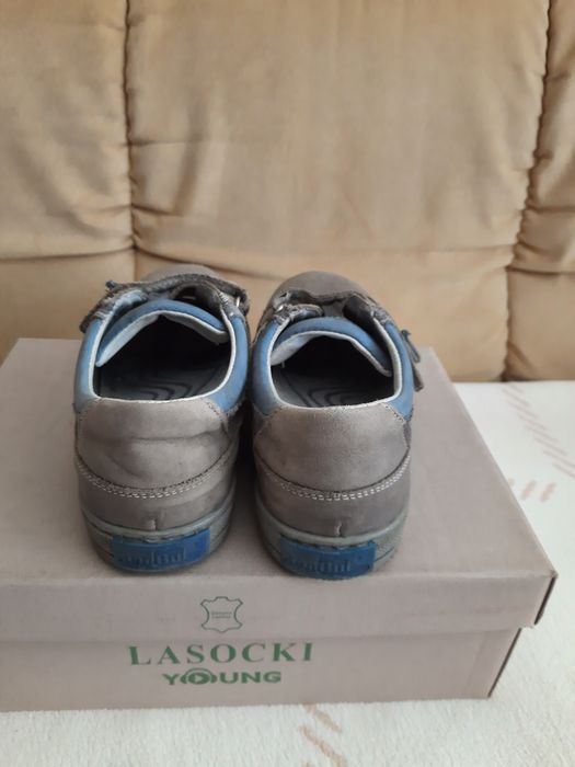Skórzane buty na rzepy Renbut  rozm. 34