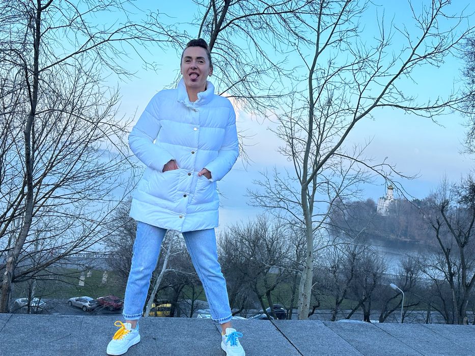 Пуховик ,белый ,MARYMAX