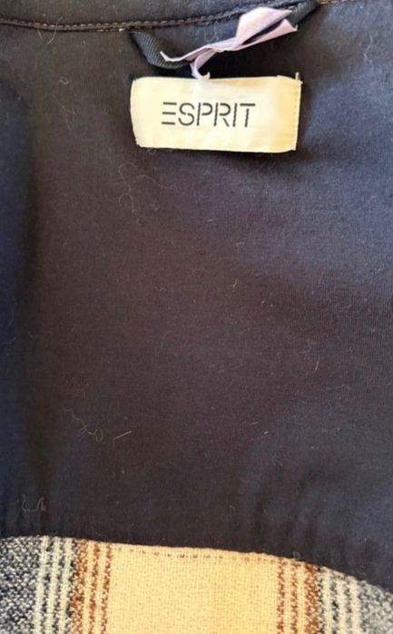 Esprit koszulowa kurtka w kratkę XS lekki oversize