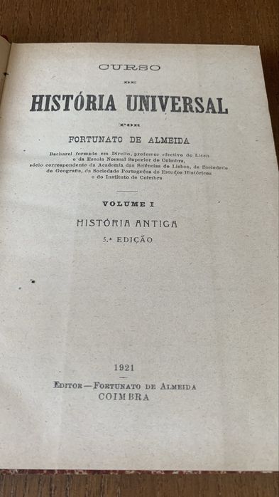 Curso de Historia Universal de Fortunato de Almeida