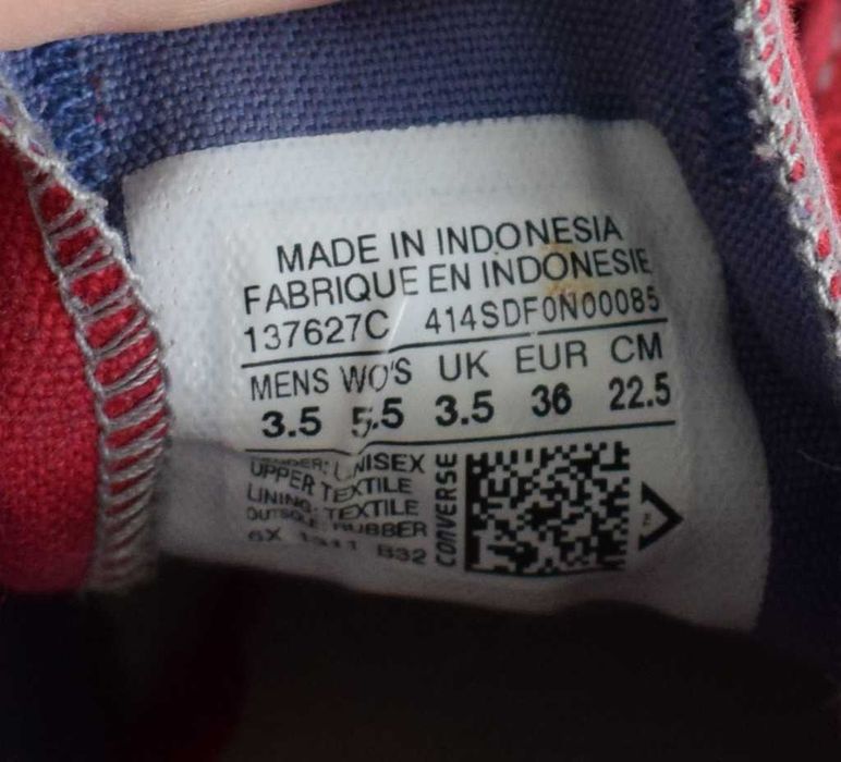 Converse czerwone trampki buty 36