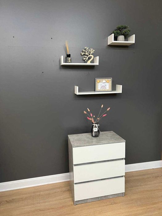 "Мері"-комод на три шухляди без ручок. Тумба в спальню для речей.