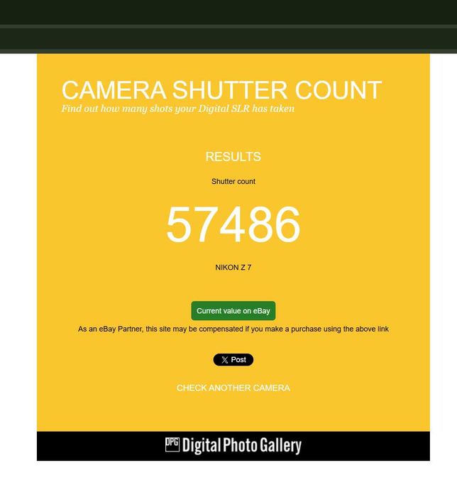 Nikon Z7 + adaptador FTZ - 57500 Clicks - guardada cabine de humidade