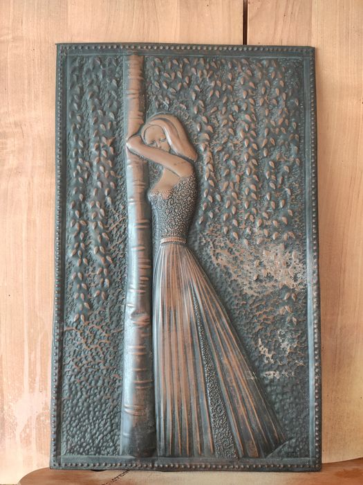 Картина чеканка мідна "Івушка",28*45 см.