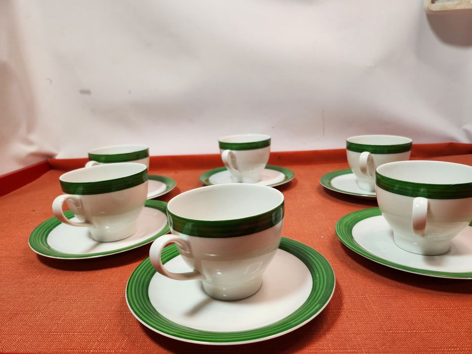 zestaw kawowy z porcelany Schaller Bavaria, antyczny