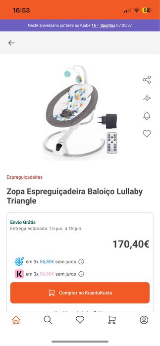 Espregiçadeira de bebe
