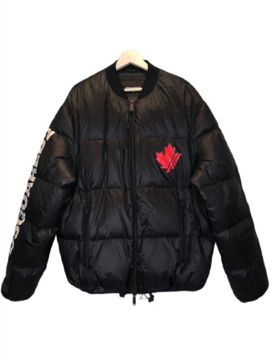 Kurtka Dsquared2 DSQ2 Puchowa Zimowa Czarna Logo Męska