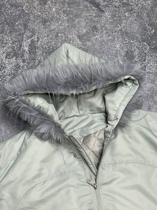 Белый бомбер с мехом MA1 opium archive аляска куртка курточка серая М