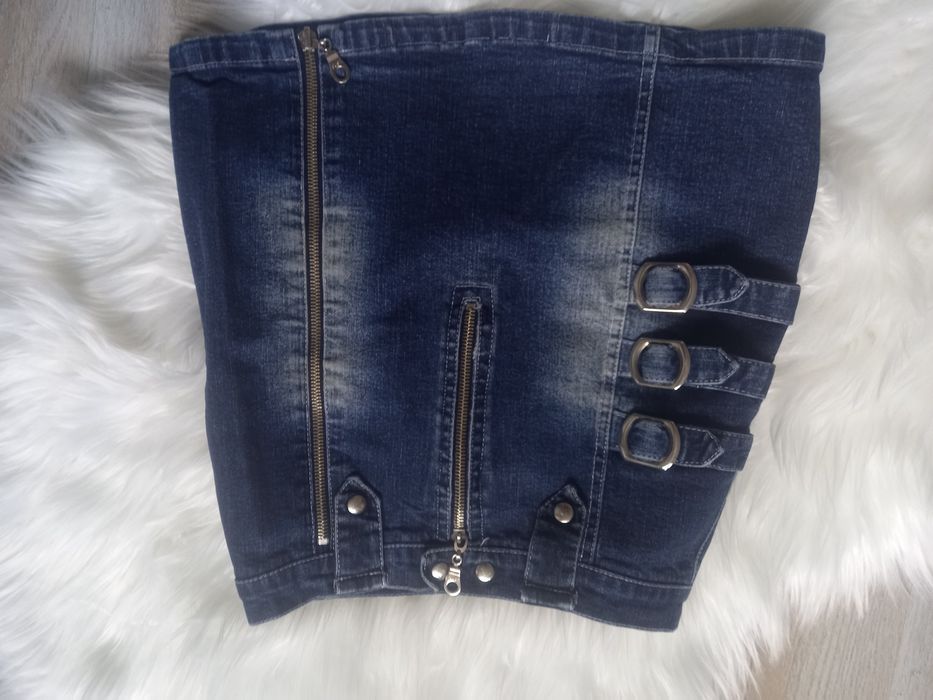 Spódniczka jeans zamek krótka Rosan-Tex 9 lat roz 134 cm