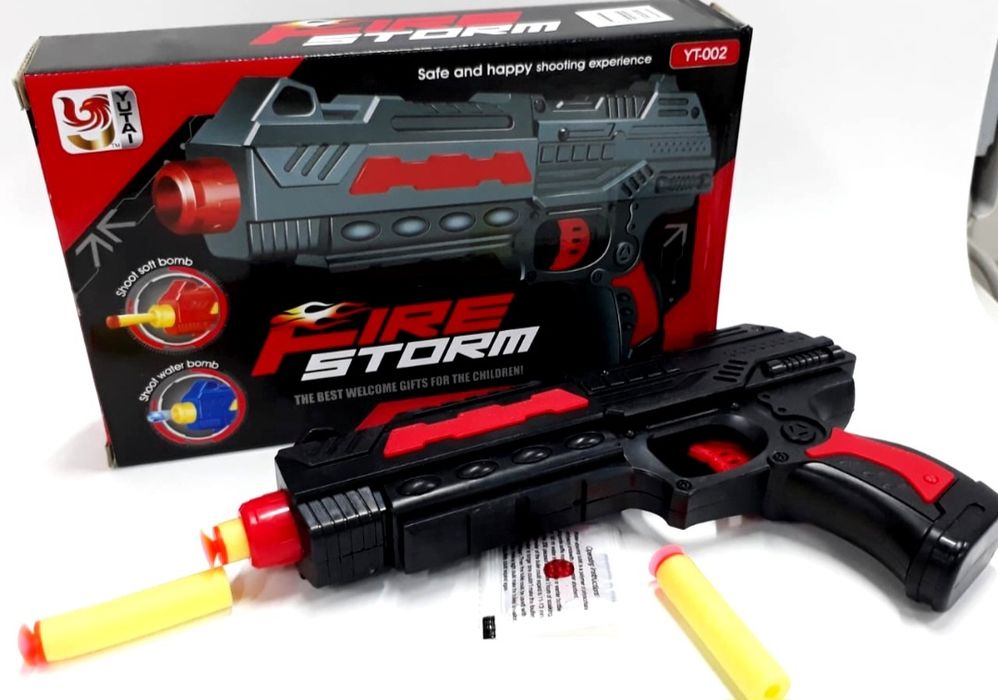 Pistolet 2w1 zabawka broń kulki żelowe strzałki piankowe