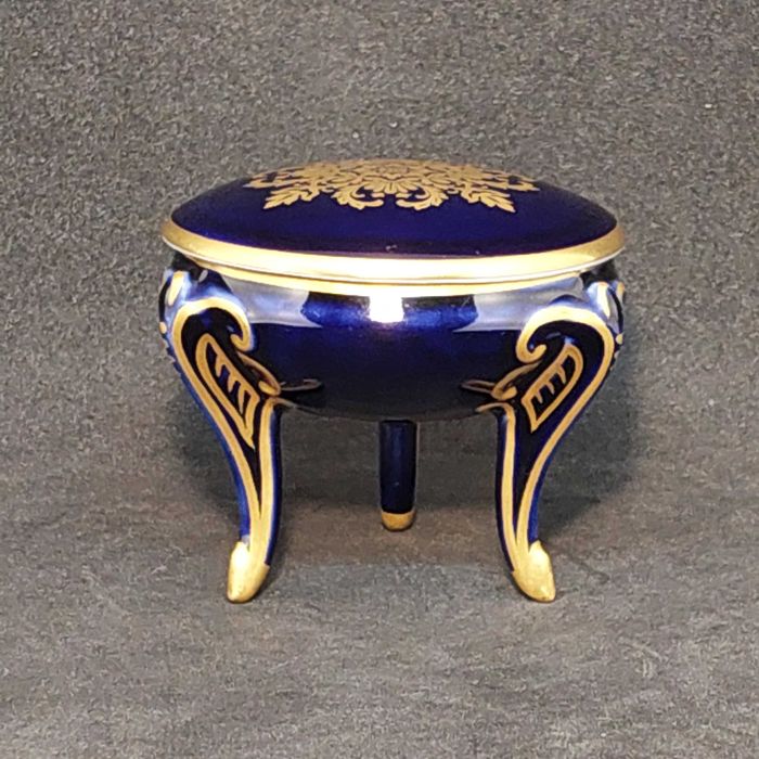 РЕДЧАЙШАЯ шкатулка Германия ROSENTHAL 1949 год РОЗЕНТАЛЬ фарфор ЗОЛОТО