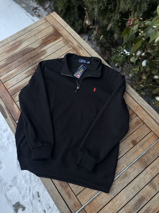 Полузамок Polo Ralph Lauren чорний 1/3 зіп Поло Ральф Зипка мужская