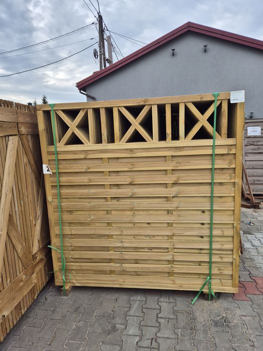 Pnel deskowy płot lamelowy 180x180 3.5cm stelmet