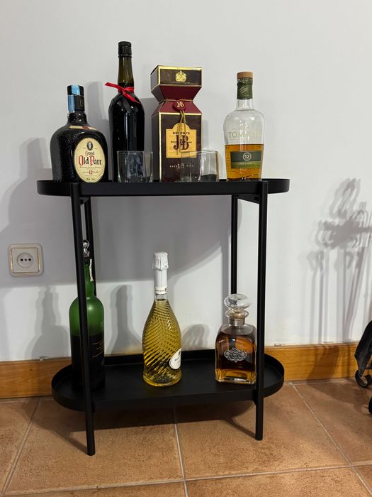 Carrinho Bar / Móvel de Bebidas Moderno Preto