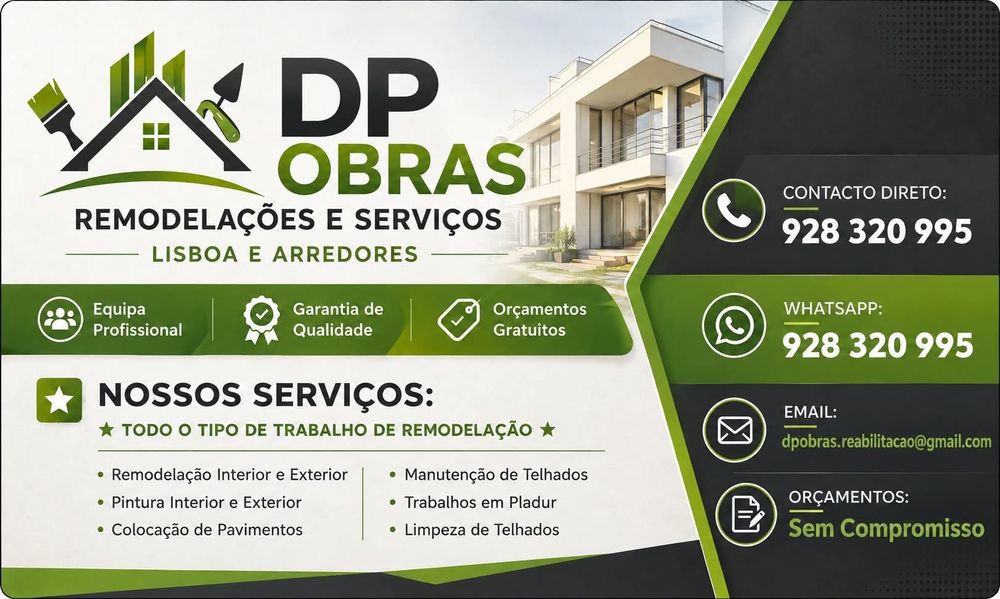 Obras, remodelações, Conservação.