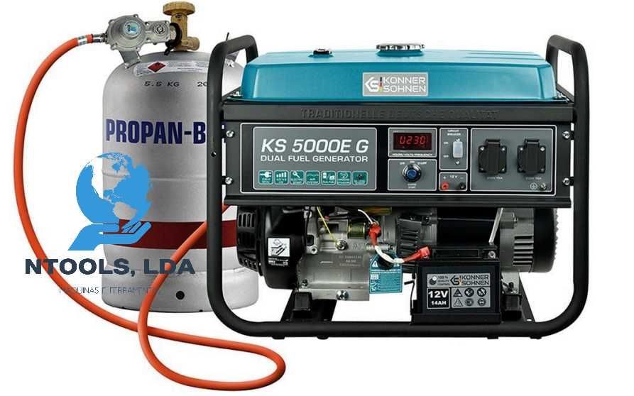 GERADOR GPL/GASOLINA KS 5000E-G kw 4.5 Monofásico Arranque Elétrico