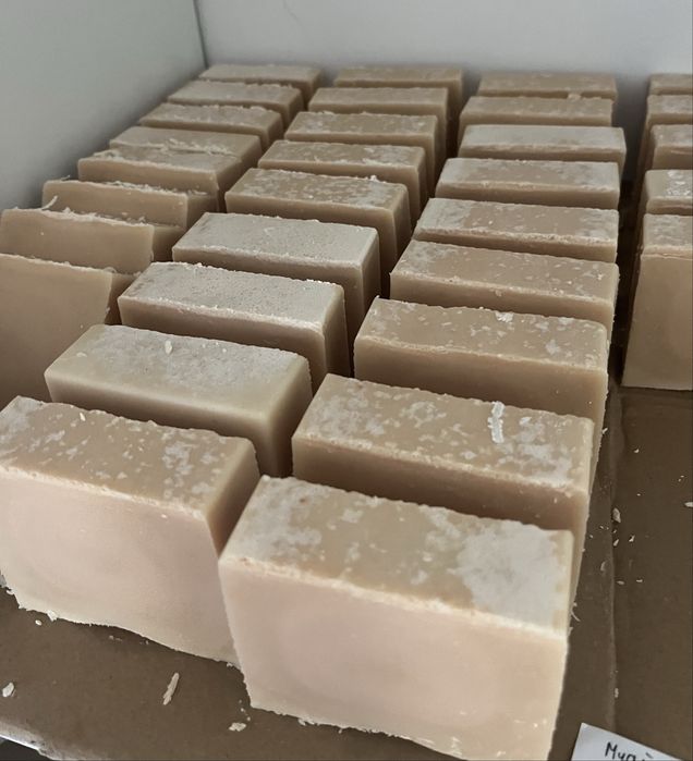 Szare mydło z łoju wołowego z mlekiem