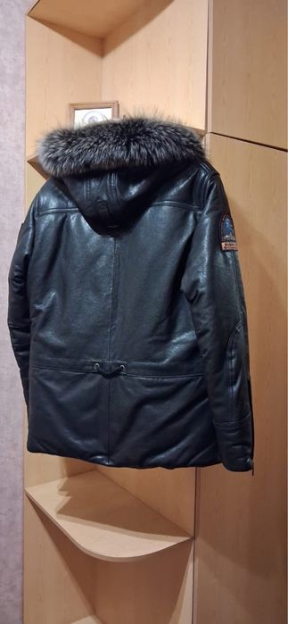 Куртка кожаная аляска