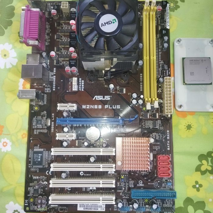 Комплект Материнська плата Asus M2N68-Plus + Процесор AMD Athlon 64 Х2