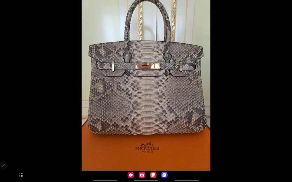 Сумка биркин HERMÈS питон