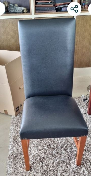 Conjunto cadeiras e mesa jantar extensível