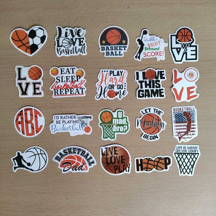 50 Autocolantes Stickers Basketball