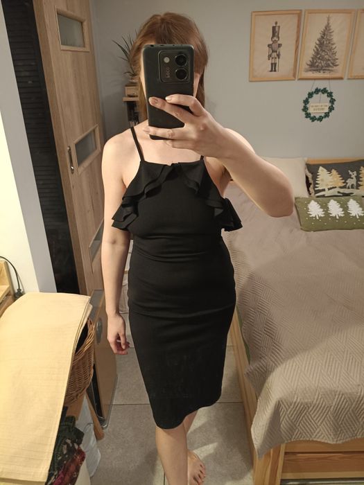 Nowa czarna sukienka koktajlowa New look 38