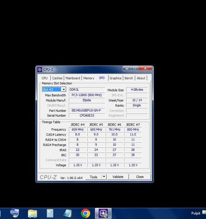 Pamięci Elpida DDR3 8GB (2x4GB) PC3 1600MHz stan bdb+