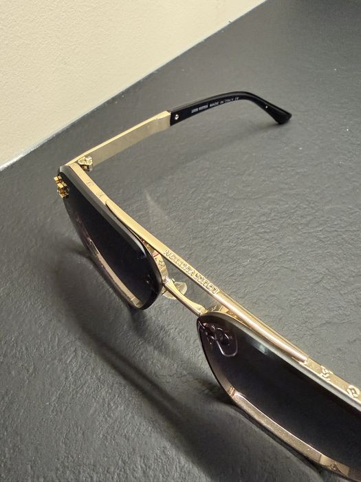 Okulary unisex LV pilotki złote