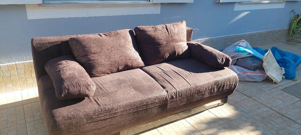 Sofá Preto Tipo Veludo