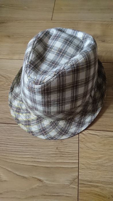 kapelusz retro fedora tartan w kratkę kratę kratka krata