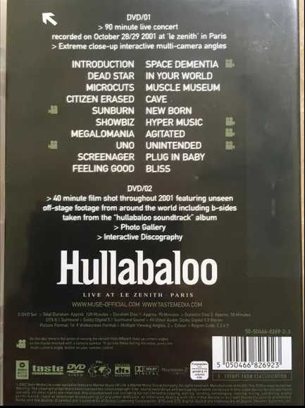 Muse - Hullabaloo - DVD x 2