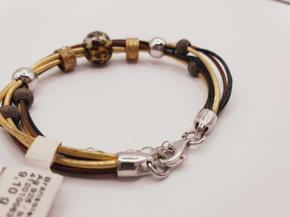 Wyjątkowa Srebrna bransoletka, złocona .925