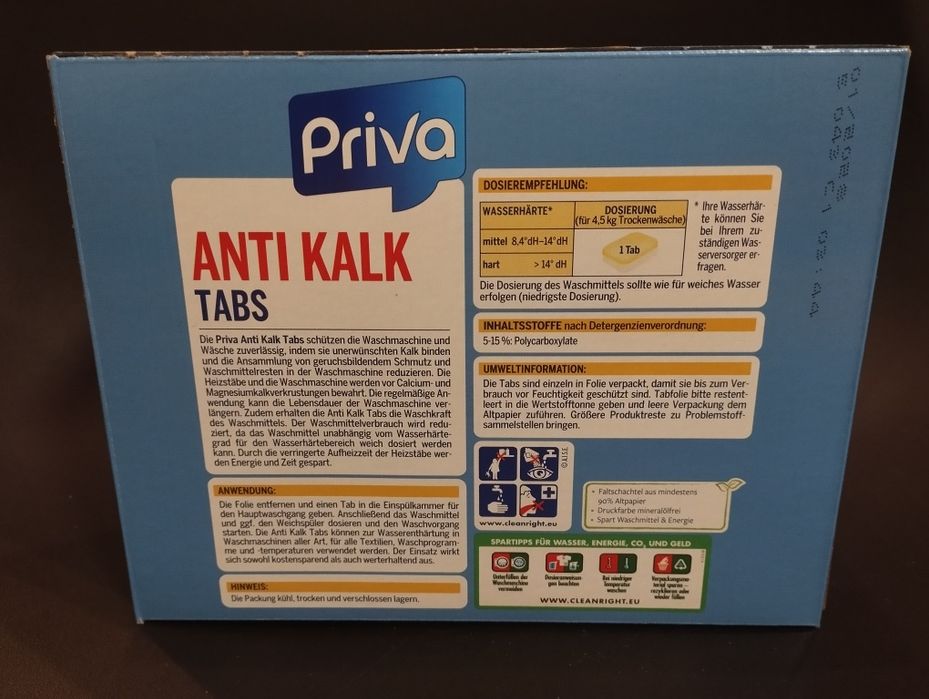Anti kalk antikalk 51 tabletek do pralki odkamieniacz