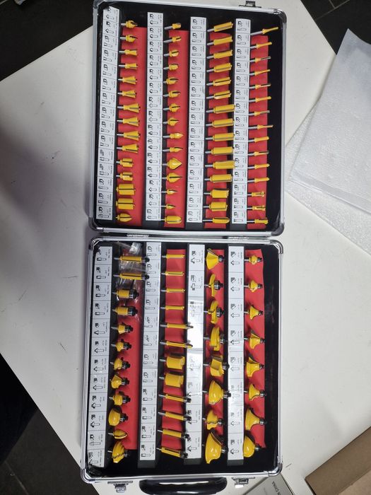 conjunto de 100 brocas de fresadora de carboneto de tungsténio com haste de 1/4" para marcenaria