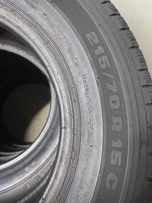 Opony zimowe zima bieżnikowane dostawcze 215/70/15C