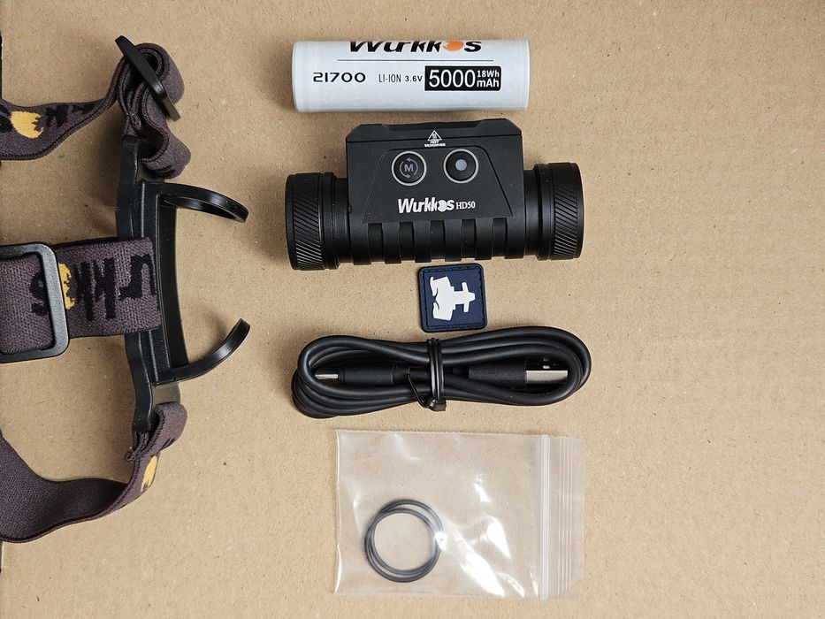 Nowa latarka Wurkkos HD50 Black + akumulator 21700 (Komplet)