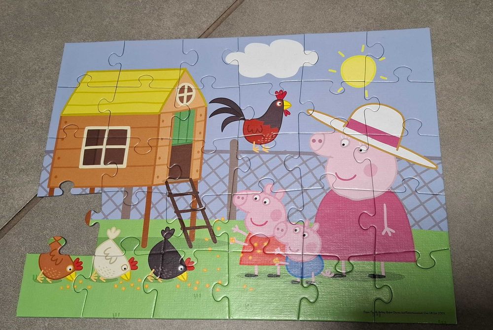Puzzle świnka Peppa, brak 1 elementu. wiek 4+