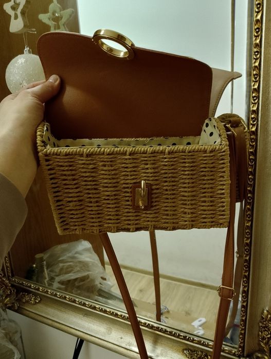 Pleciony kuferek, torebka