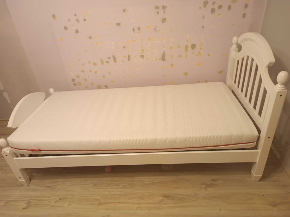 Łóżko dziecięce Lizbona 90x200 + materac Janpol Wenus stan bdb