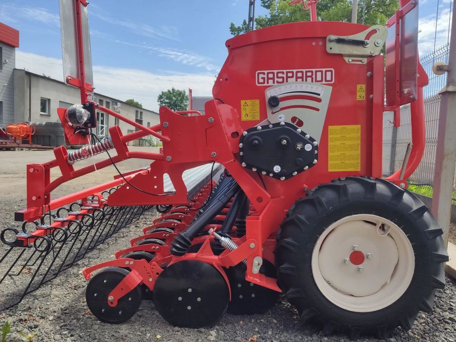 Gaspardo Siewnik NINA 300 talerzowy z kółkami kopiującymi, zbożowy Nowy! pełna opcja  masz, tom, agro