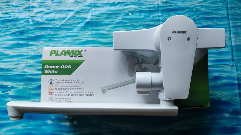 Смеситель, змішувач для ванны Plamix Oscar 006 White